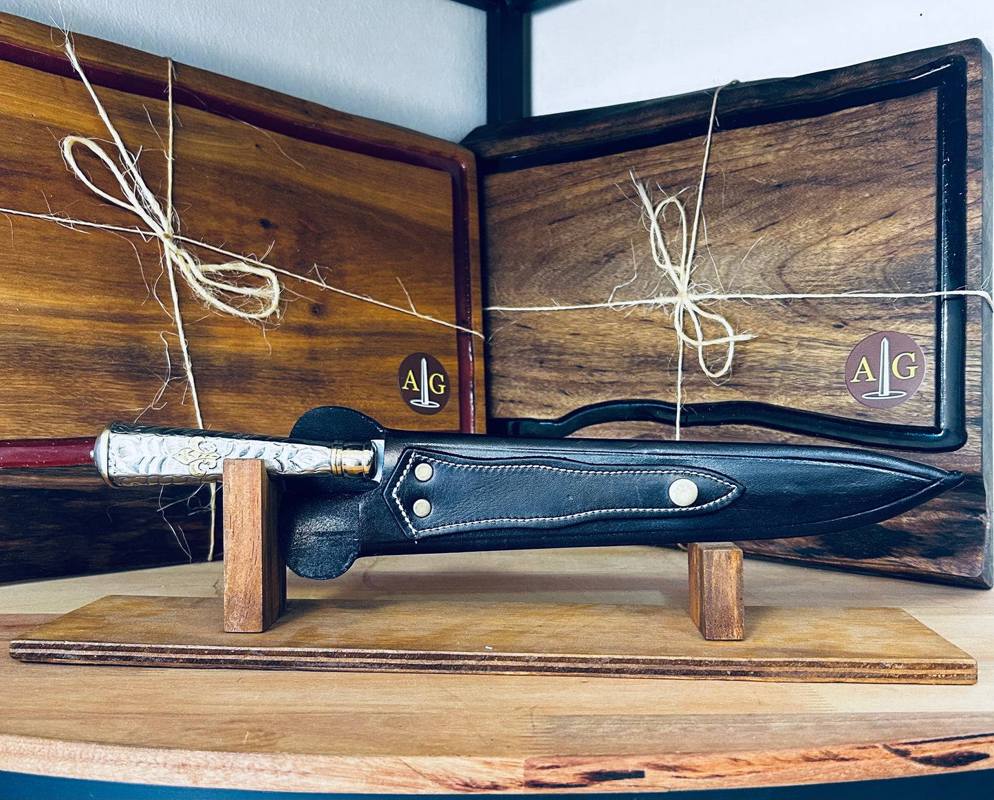 Cuchillo Alpaca y Bronce Flor