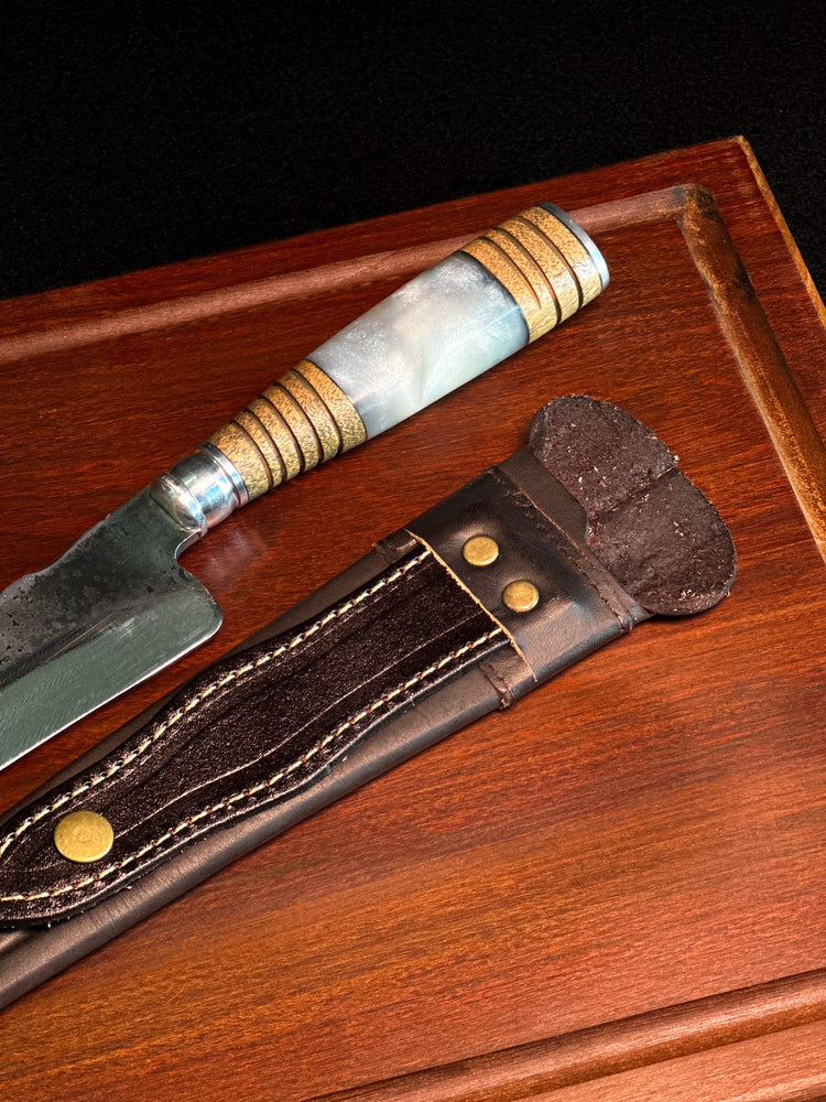 Mango de resina y madera