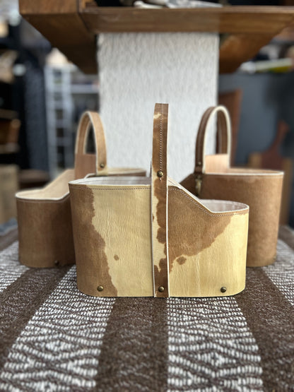 Cuia de couro manchado