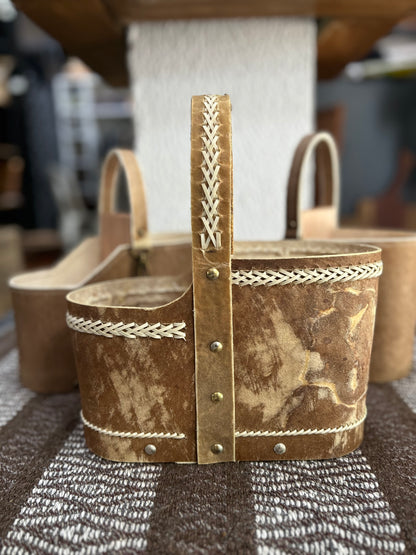 Cuia de couro manchado