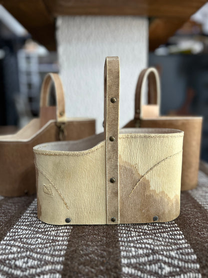 Cuia de couro manchado