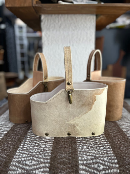 Cuia de couro manchado