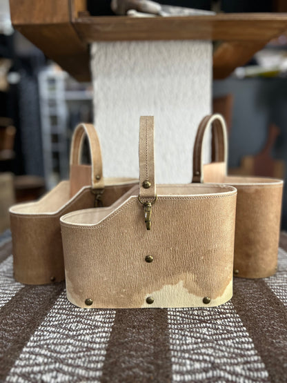 Cuia de couro manchado