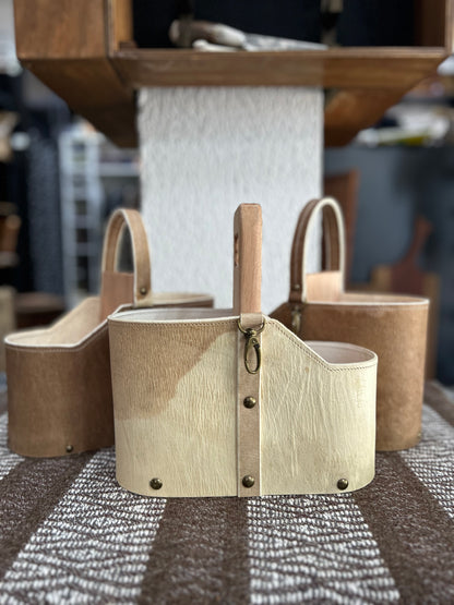 Cuia de couro manchado