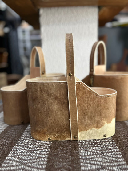 Cuia de couro manchado