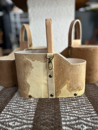 Cuia de couro manchado