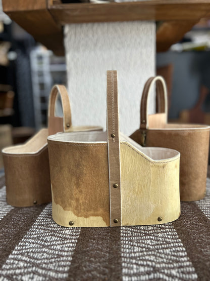 Cuia de couro manchado