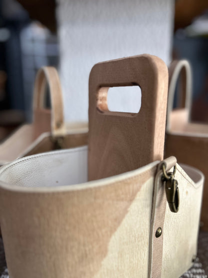 Cuia de couro manchado