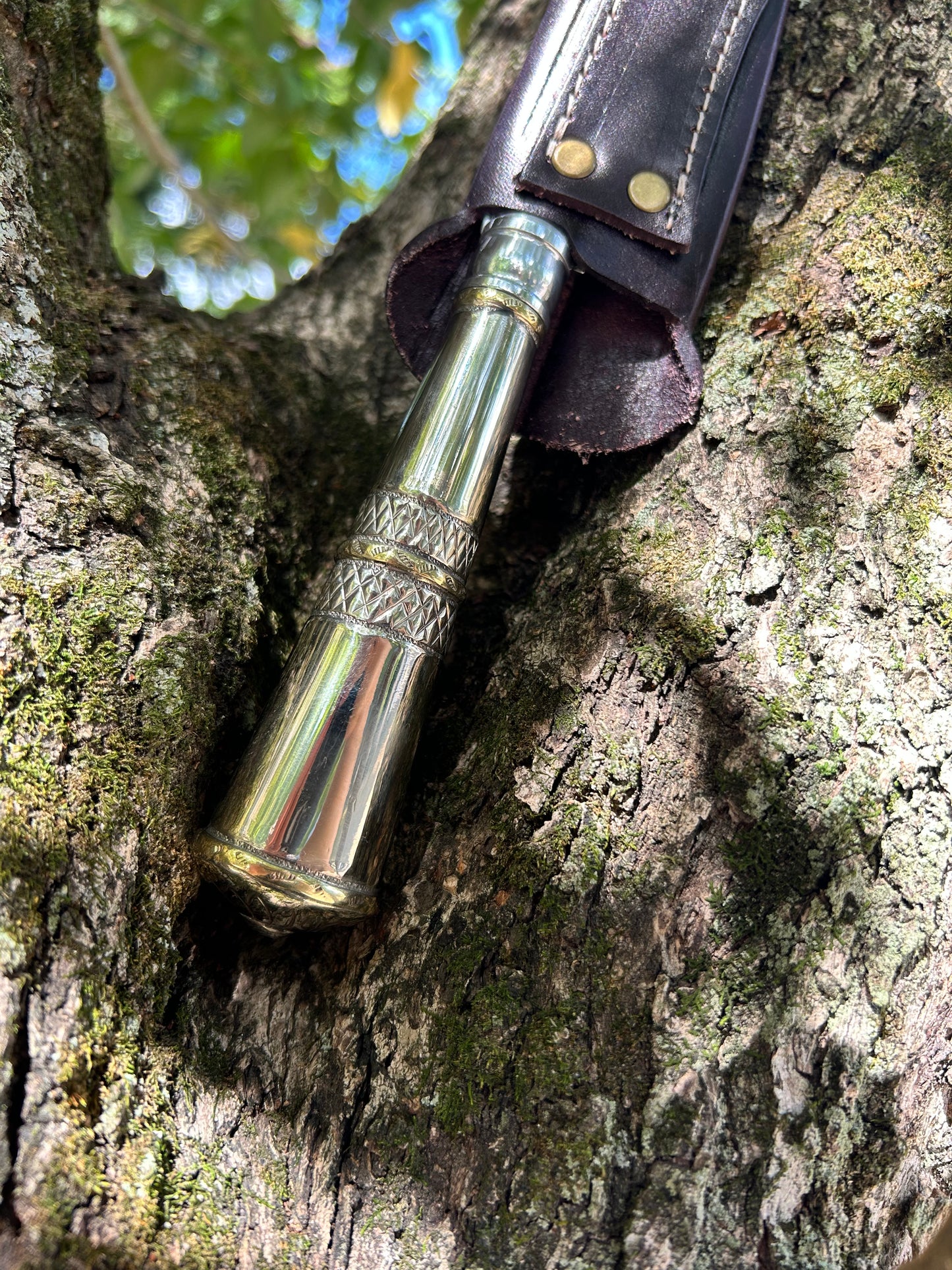 Faca de Alpaca e Bronze