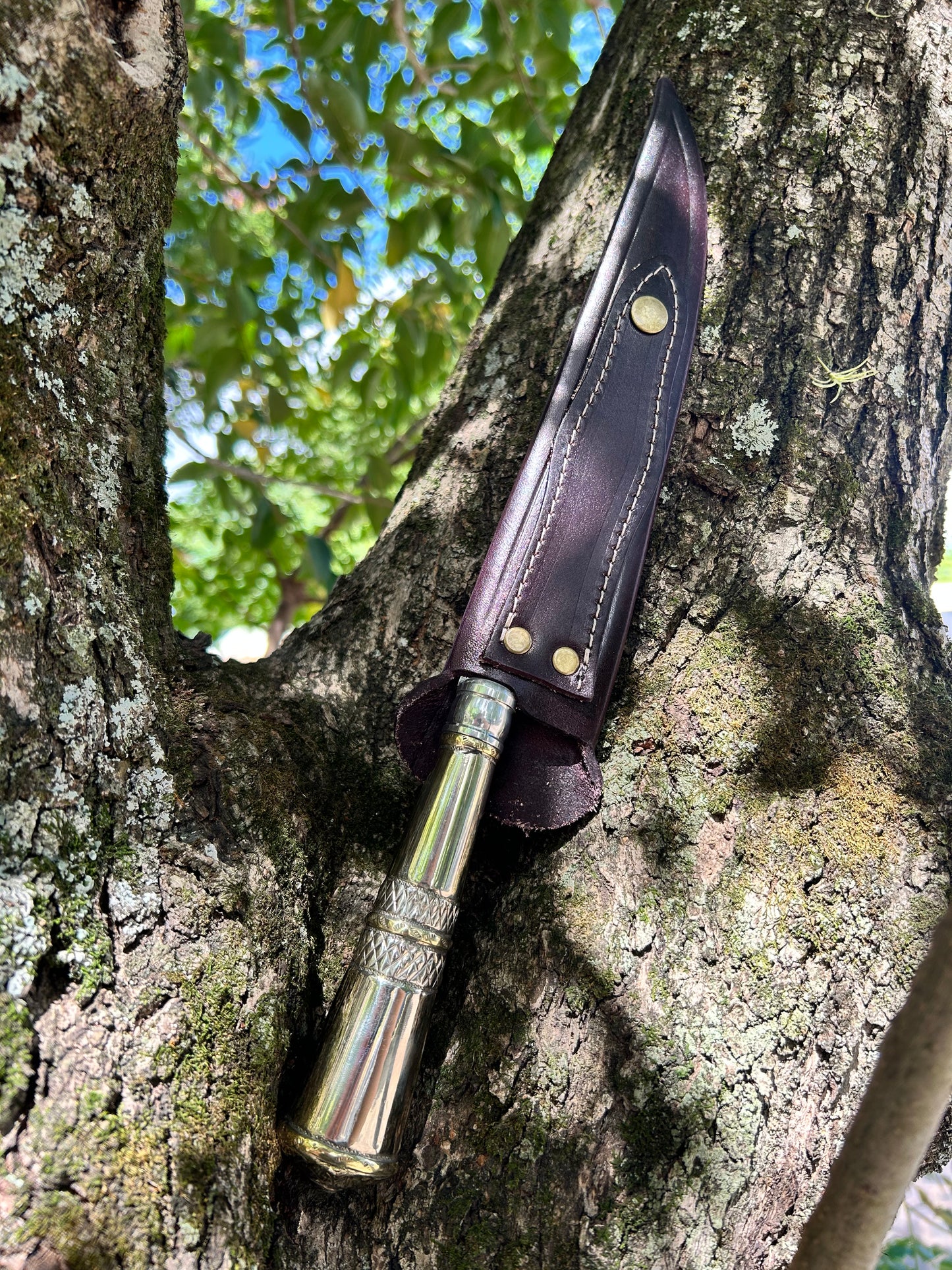 Faca de Alpaca e Bronze