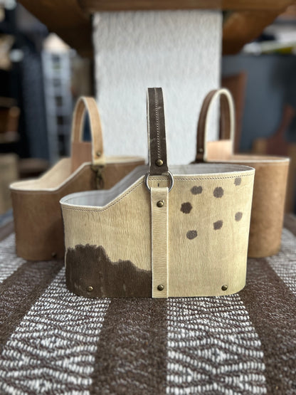 Cuia de couro manchado