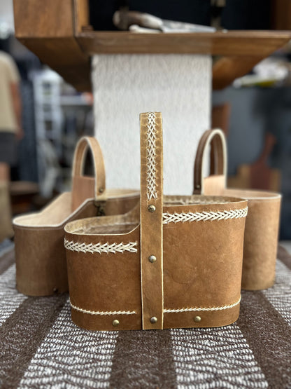 Cuia de couro manchado