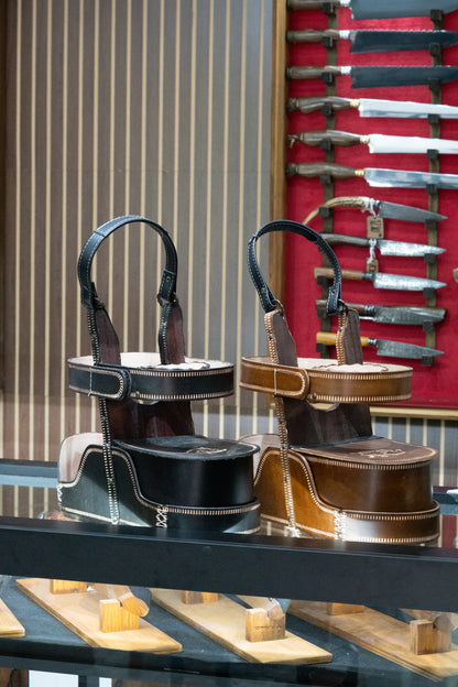 Porta chimarrão couro para termica de 2litros