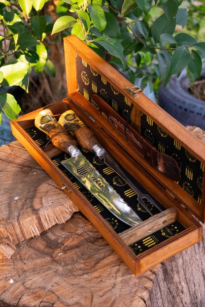 Cuchillo y pincho Peñarol Resina c/Caja
