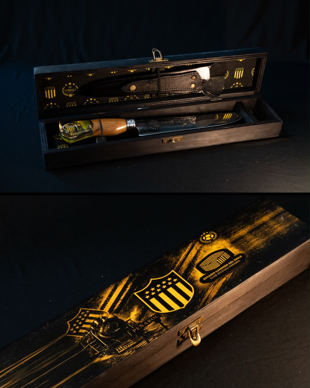 Cuchillo Peñarol y packing estampado