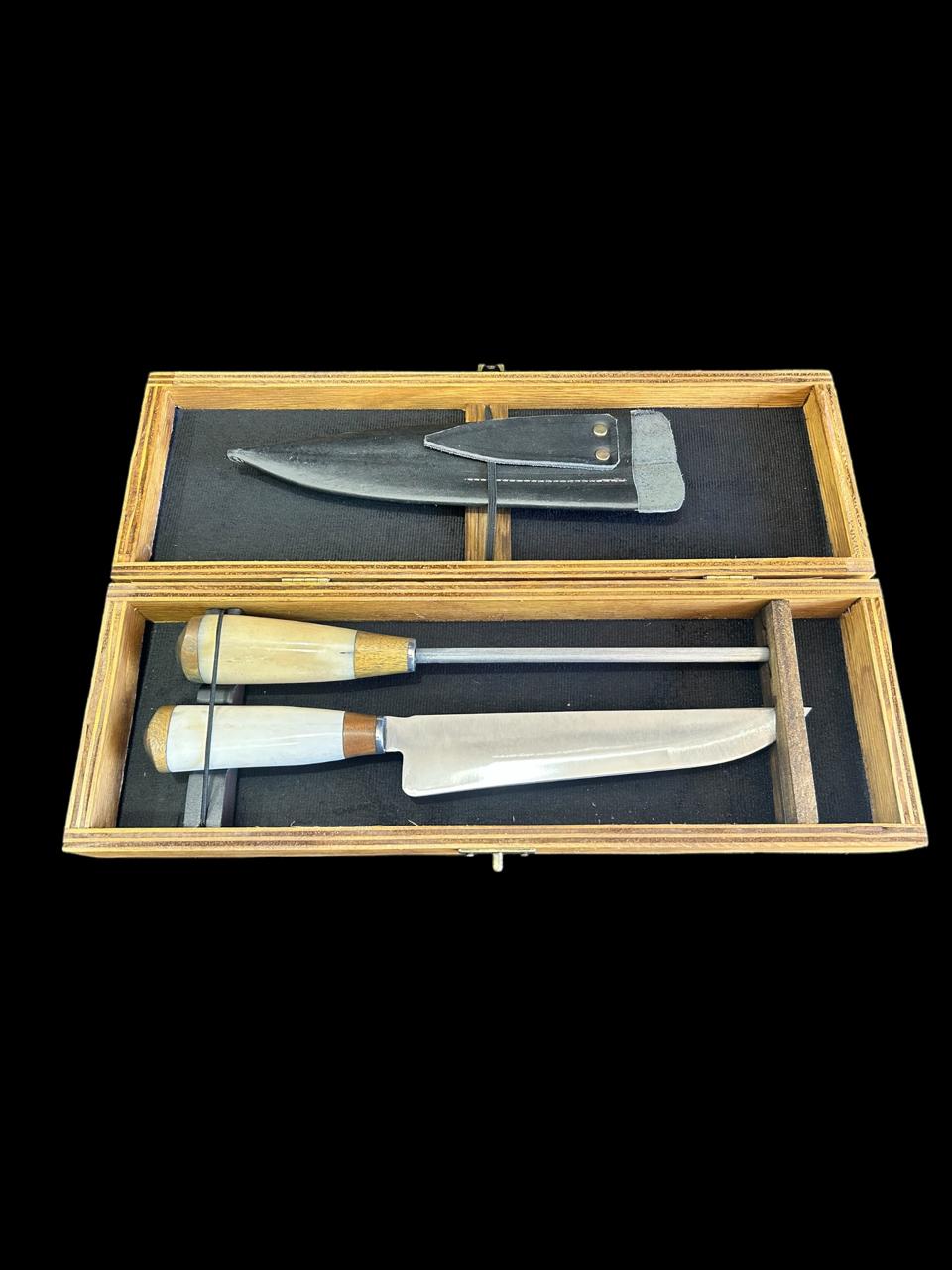 Cuchillo y Chaira con Caja