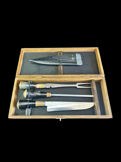 Trio de Cuchillo, Pincho y Chaira con Caja